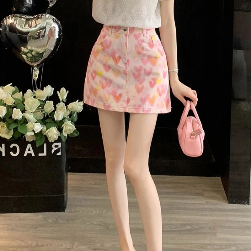 Streetwear Zipper - 2026 New Pink Denim Mini Skirt