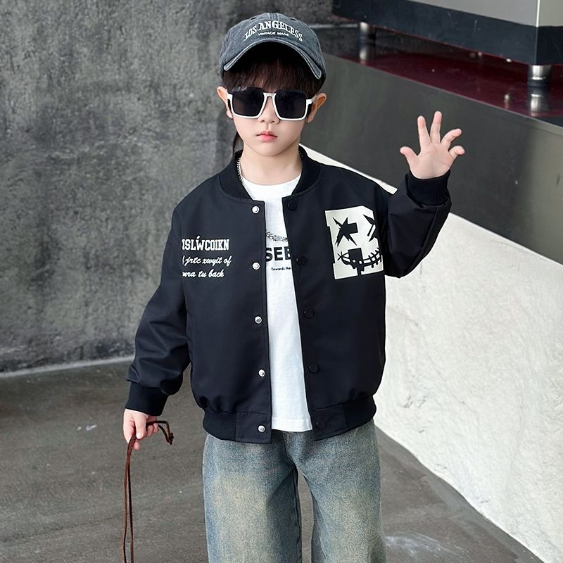 Streetwear Zipper - 2025 New Boys Baseball Jacket Spring