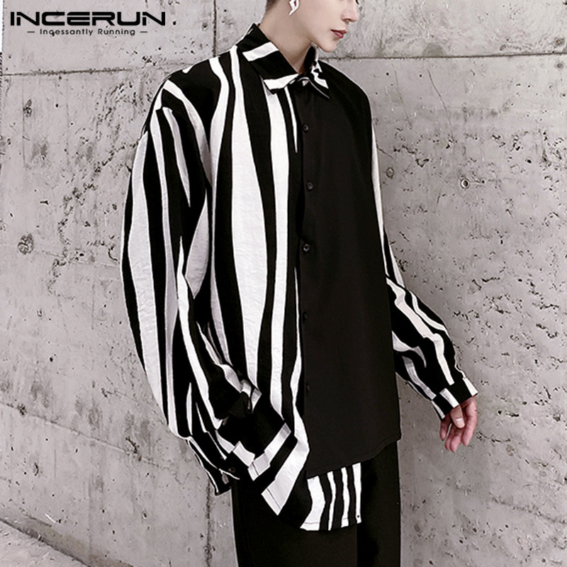 2026 Men Striped Patchwork Shi - огляд і ціна Streetwear Brands 2026