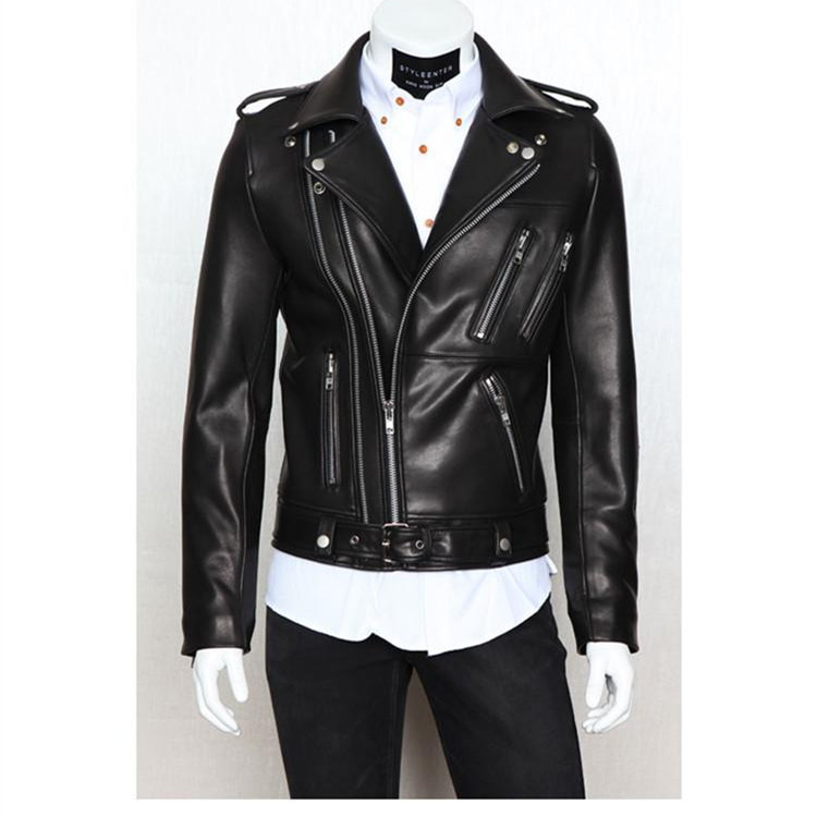 Motorcycle PU Leather Jacket f - огляд і ціна Streetwear Brand Jacket