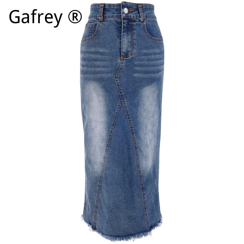 Women Denim Midi Skirt High Wa - огляд і ціна Streetwear Zipper
