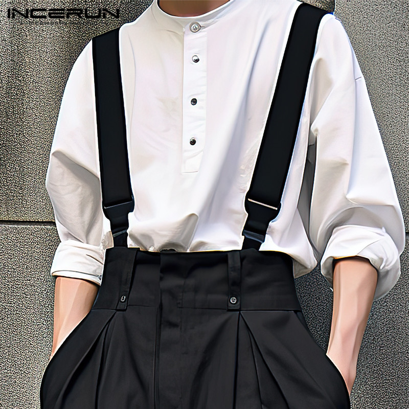 INCERUN Men Jumpsuits Solid Co - огляд і ціна Streetwear Brand Clothing