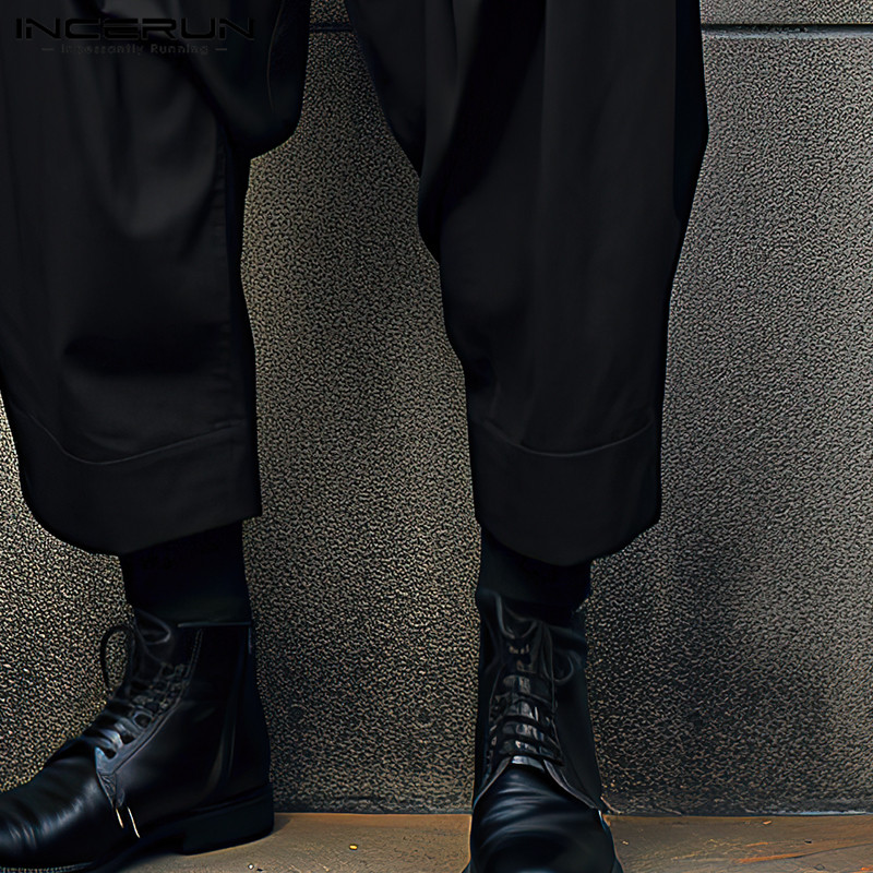 INCERUN Men Jumpsuits Solid Co - огляд і ціна Streetwear Brand Clothing