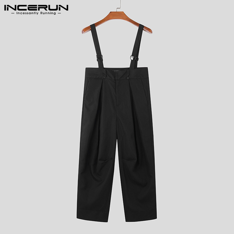 INCERUN Men Jumpsuits Solid Co - огляд і ціна Streetwear Brand Clothing