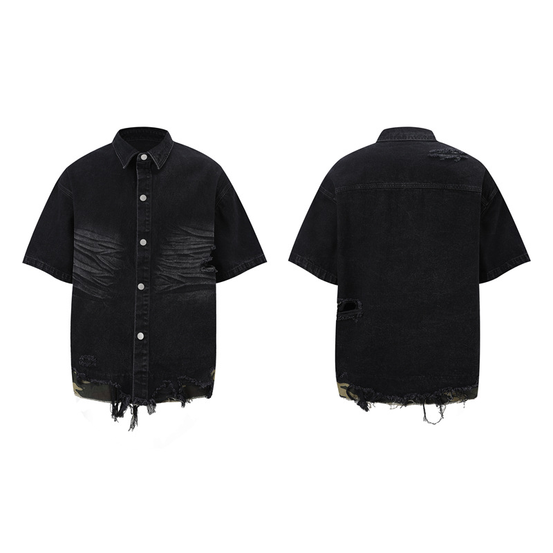 Men's Distressed Ripped Denim  - огляд і ціна Streetwear Zipper