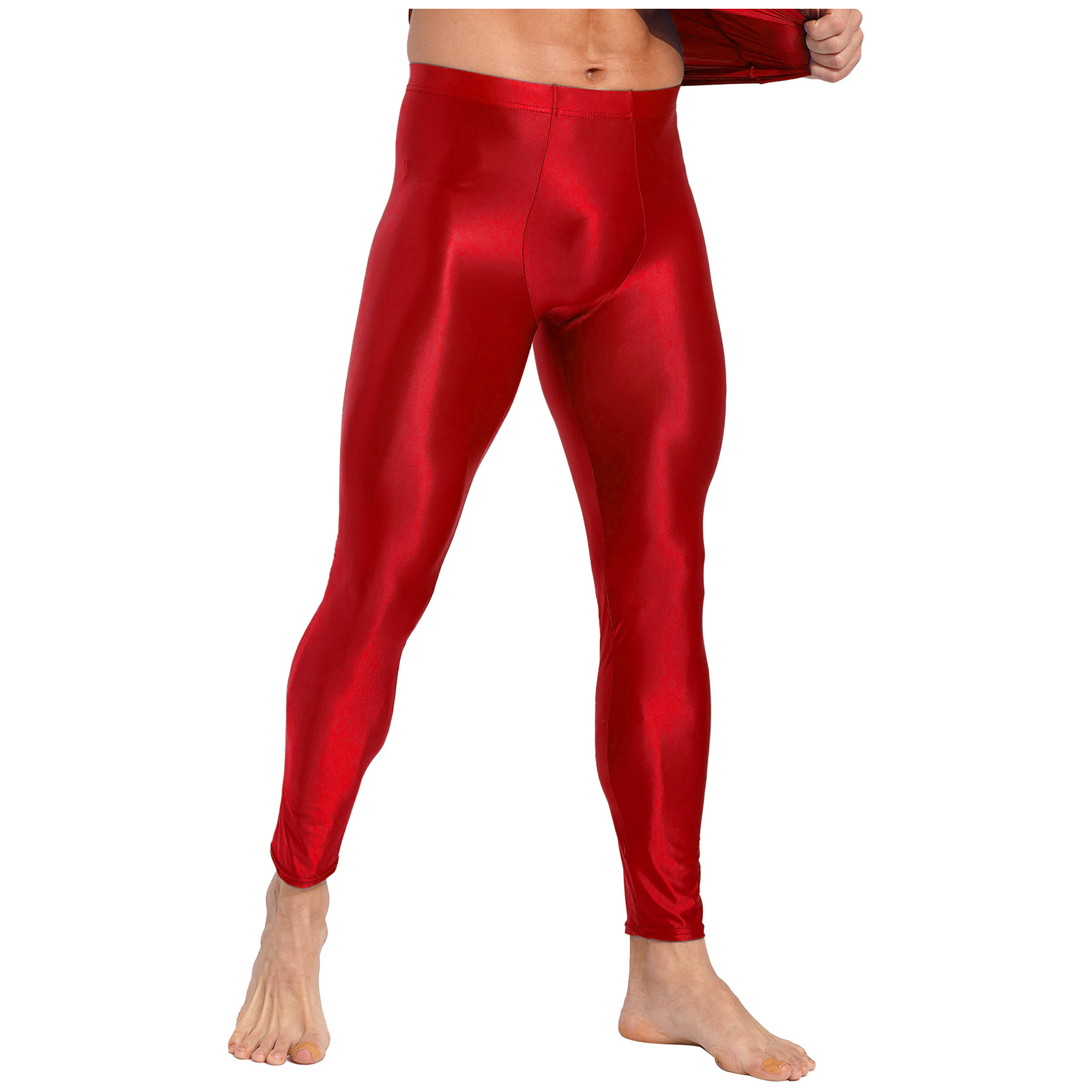 Men's Glossy Oil Tights Long P - огляд і ціна Streetwear Brand Clothing