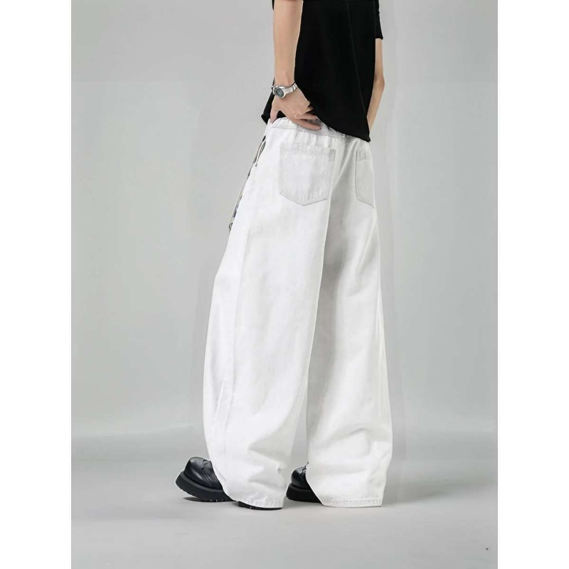 Men's Loose Wide Leg Plaid Pan - огляд і ціна Streetwear Brand Jacket