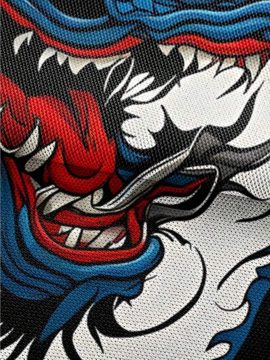 Men's 3D Dragon Print Zipper P - огляд і ціна Streetwear Zipper