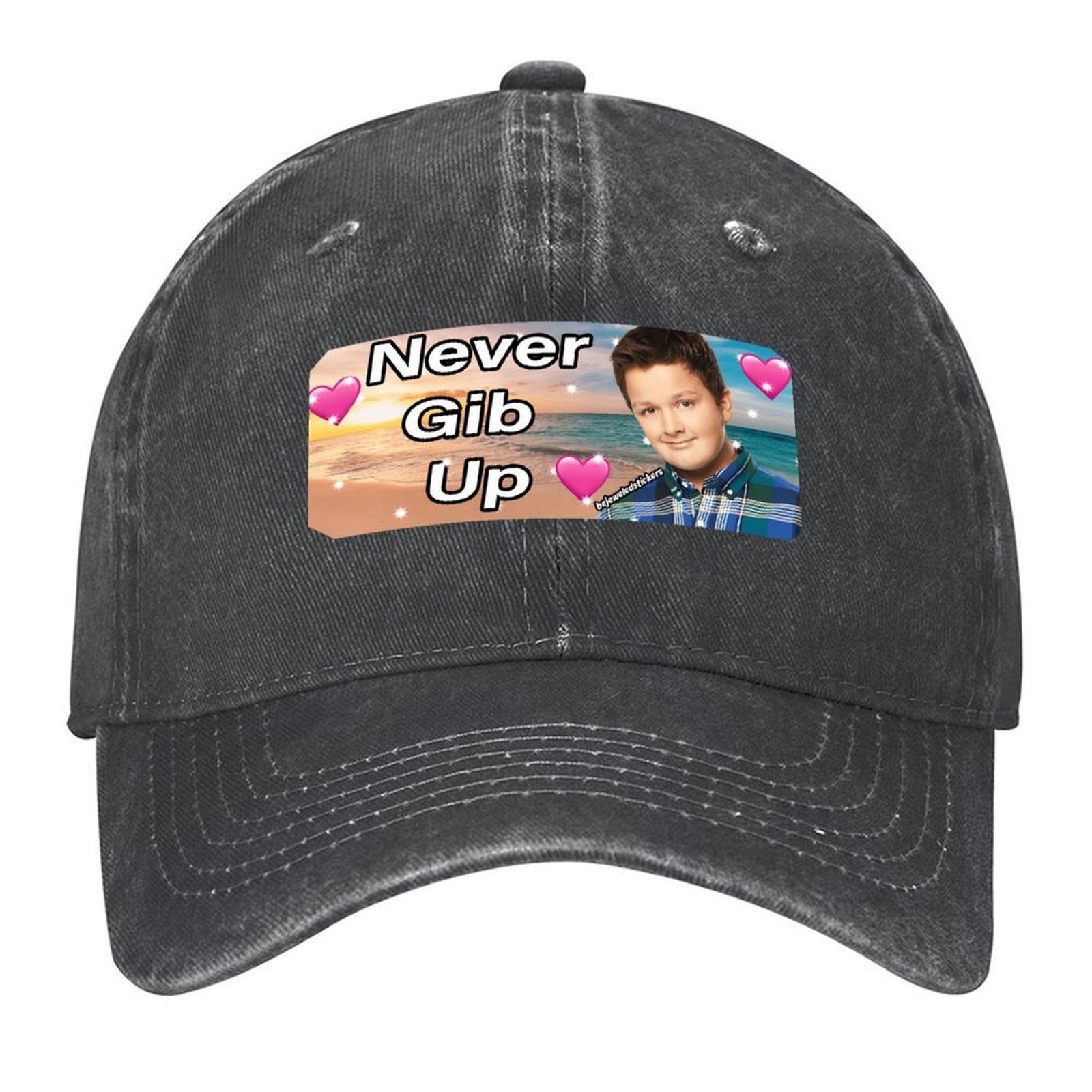 Never gib up bumper Sticker Ba - огляд і ціна Streetwear Brand Hats