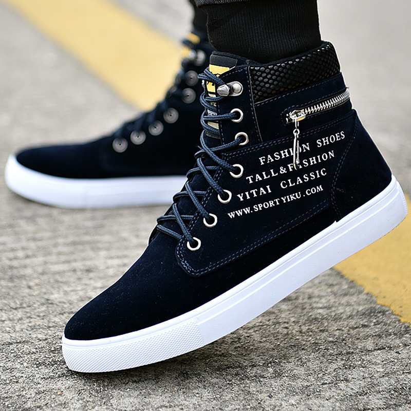 Men's Black High-Top Sneakers  - огляд і ціна Streetwear Zipper