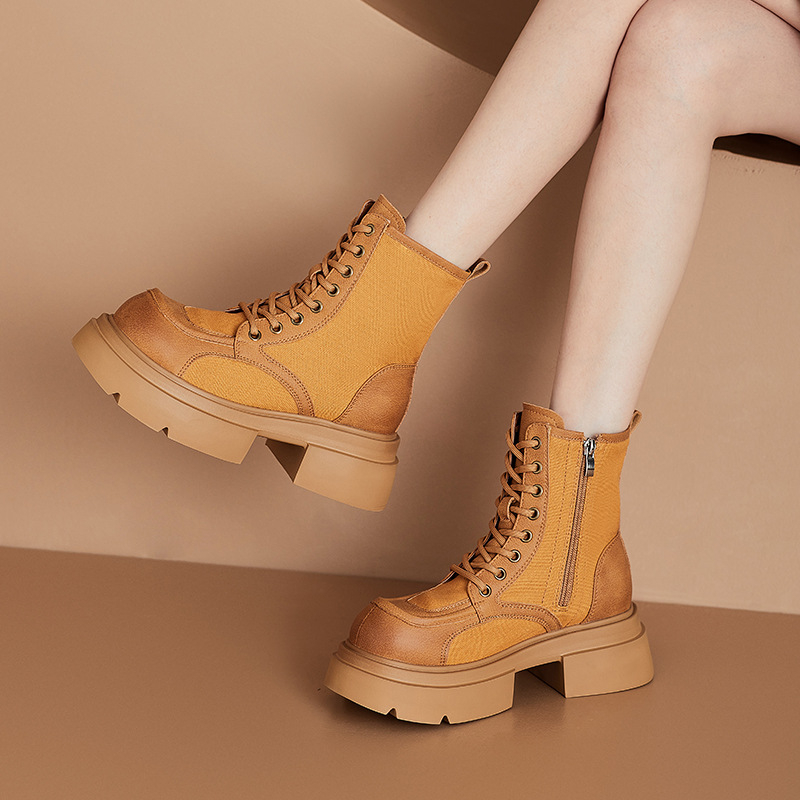 Women Genuine Leather Ankle Bo - огляд і ціна Streetwear Zipper