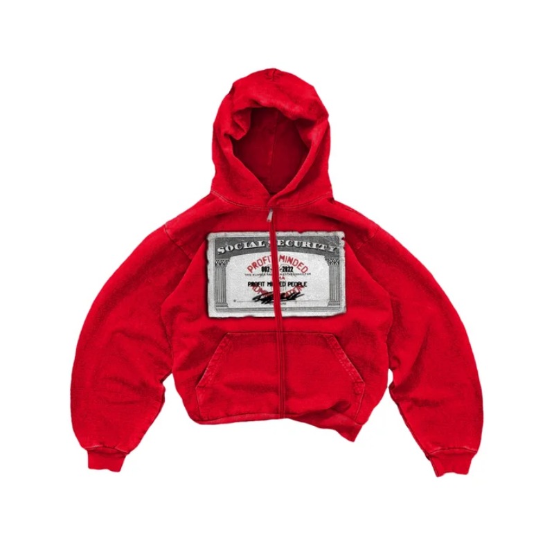 Dollar printed red new hooded  - огляд і ціна Fear Of God Essential